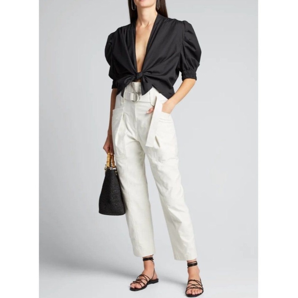 Iro Paperbag High Waist Beige Pants Natural‎ Size S